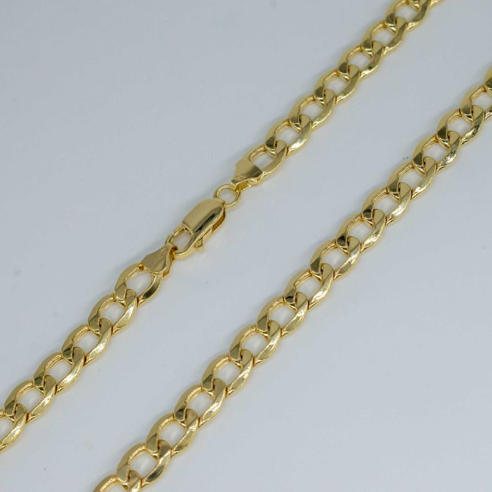 Złoty łańcuszek 585 15,59gram 55cm Pancerka dmuchana 7mm NOWY