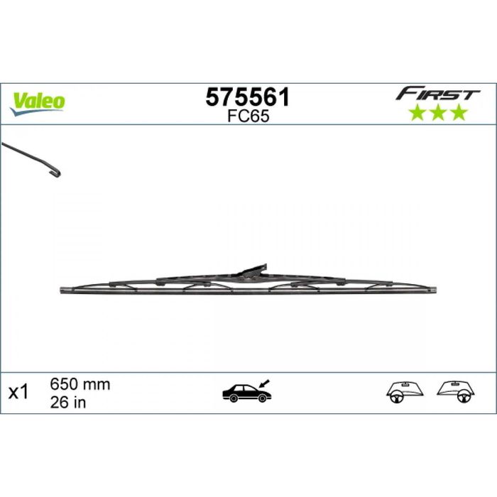 Щітка склоочисника каркасна 650 мм (26")  Valeo