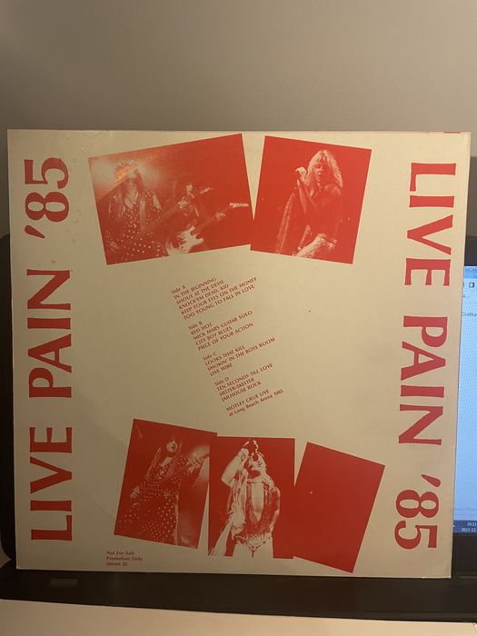 Motley Crue - Live Pain 85, 2x winyl