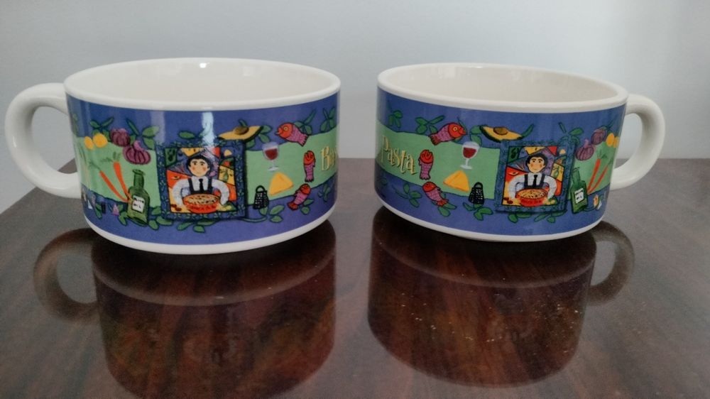 Miseczki ceramiczne z uchem 2 sztuki. Barbara Olsen.