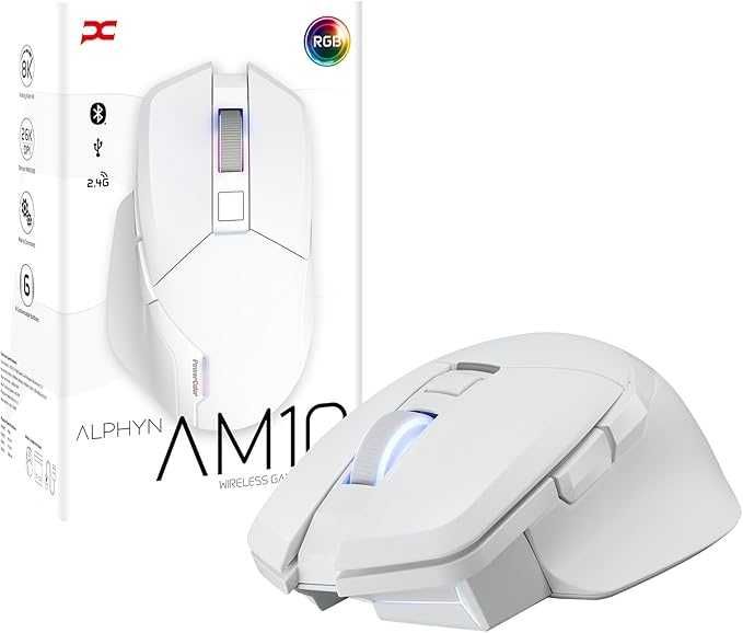 Бездротова миша PowerColor Alphyn AM10 Wireless Black | White 8000 Гц
