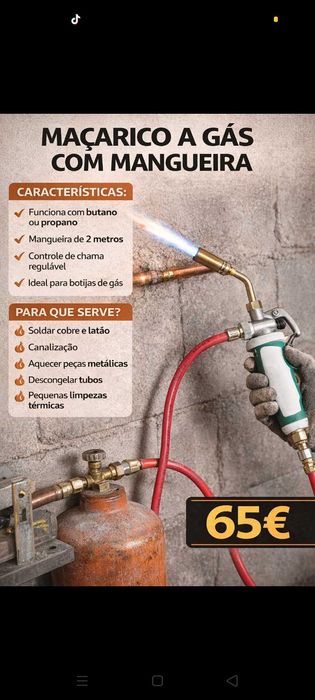 Maçarico a Gás+Pistola projeção. Oportunidade