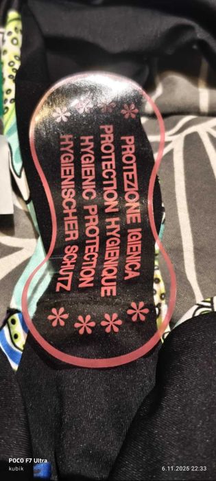 Włoskie Bikini MADE IN ITALY TG. 44 (L) Paisley Turkusowy Wzór