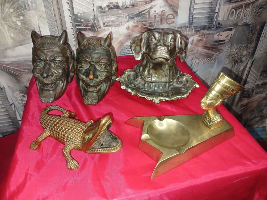 Пепельница СССР. Крокодил, аллигатор, геккон.