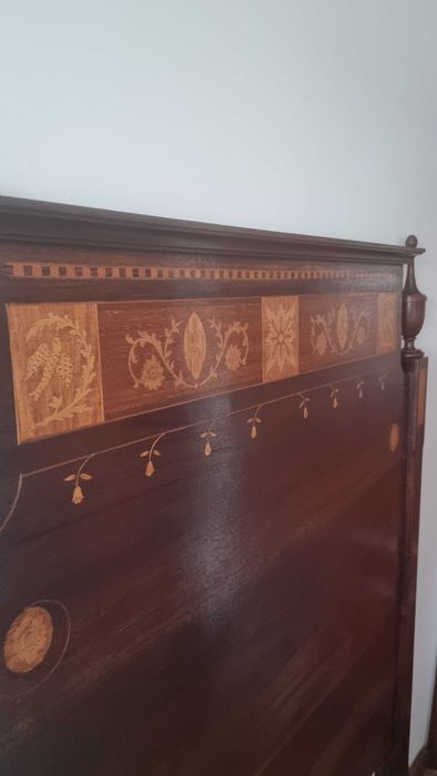 2 Cabeçeiras alta gama de cama antiguidade rara