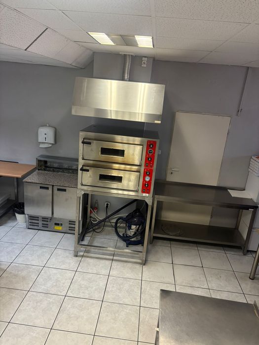 Okap nierdzewny nad piec do pizzy 100cm Stalgast
