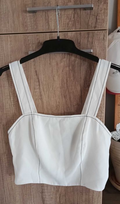 New Look biały crop top bluzka rozm. 36