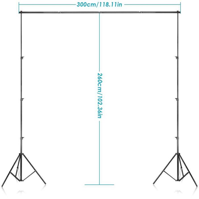 Kit fundos estúdio fotográfico algodão + suportes - fotografia e vídeo