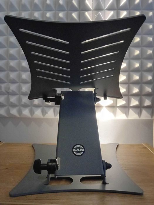 Suporte K&M- laptop, computador portátil, sintetizador, controlador dj