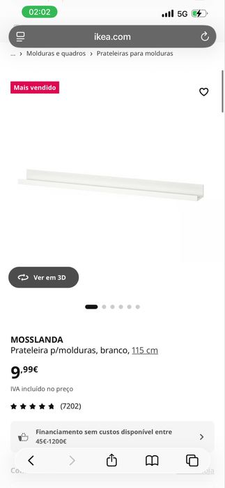 Parteleira ikea branca