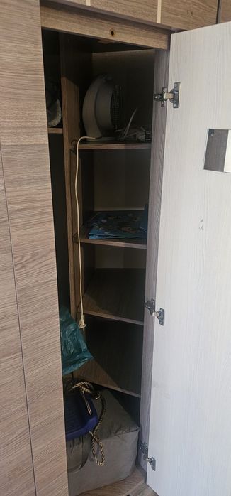 Duży regał narożny+wysoka komoda