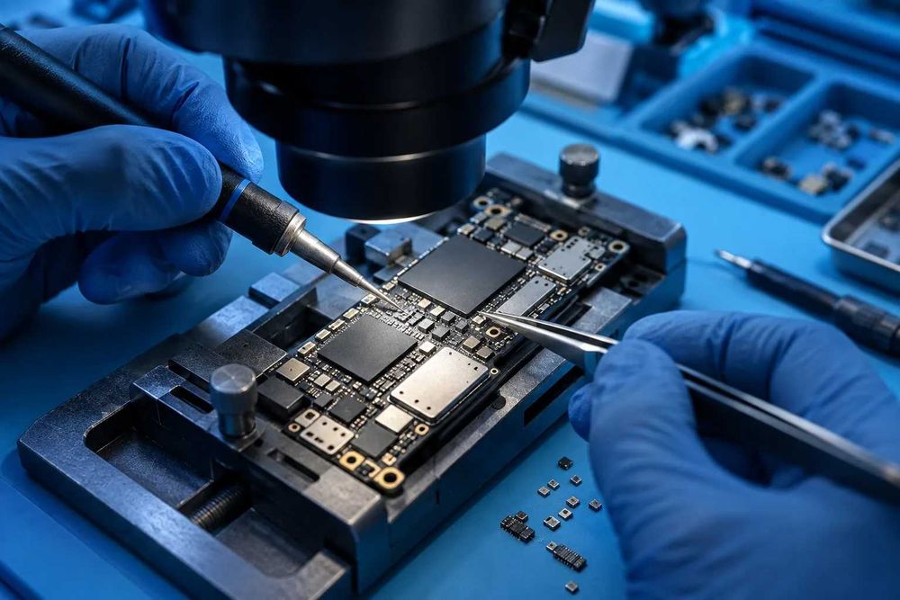 Microsoldadura e Reparação de Placas de iPhone e Android