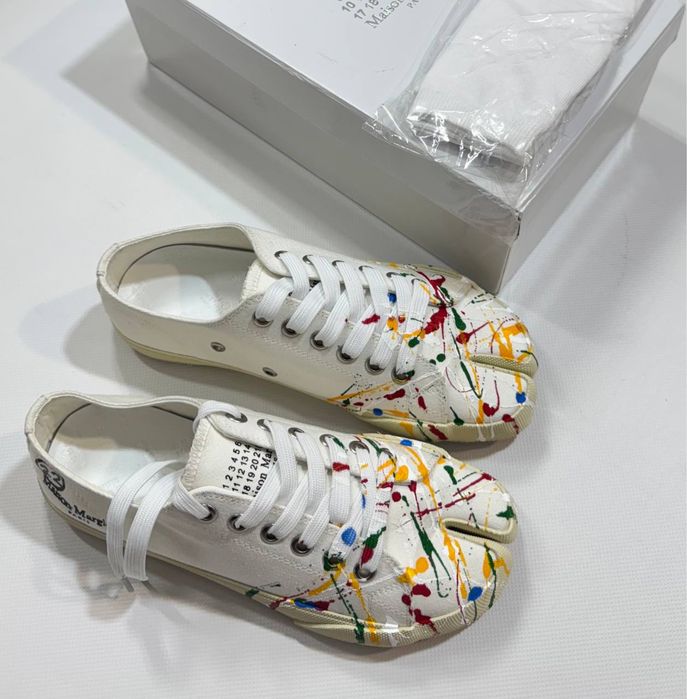 кеды Maison Margiela Tabi White Paint Sneaker 42 43