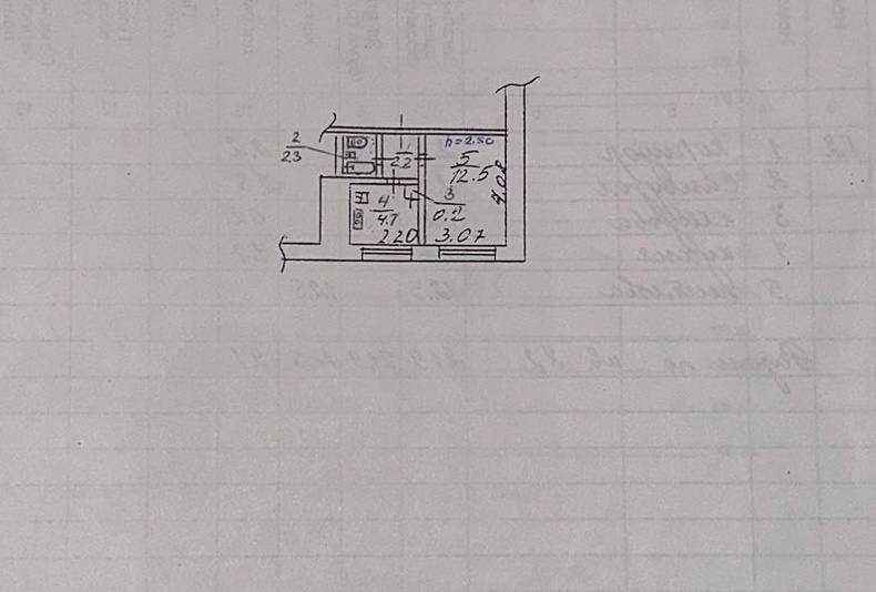 1‑комн. квартира под ремонт, пр. Слобожанский, 129 — 15 500