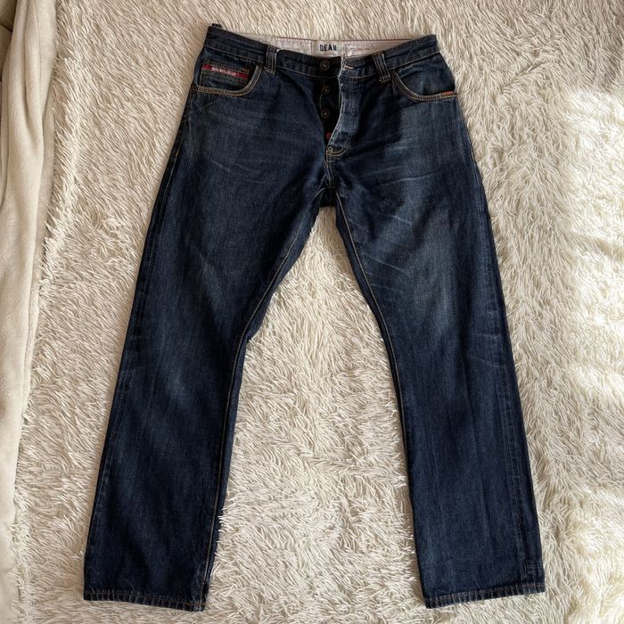 Прямі широкі сині джинси селвідж Superdry Selvedge Dean Jeans