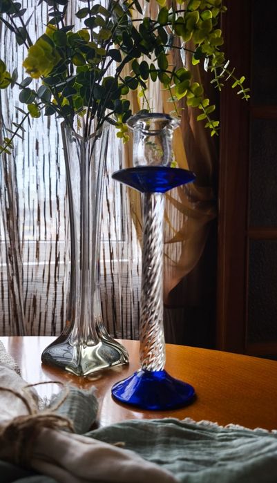 Подсвечник підсвічник хрусталь кришталь старинное стекло подарок декор