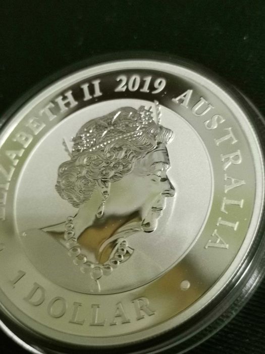 1 доллар серебро Австралия 2019 птицы.