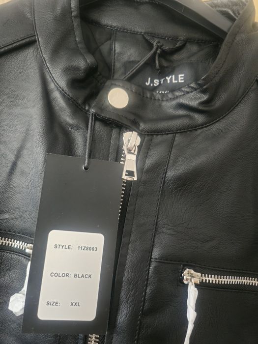 Kurtka męska z eco skóry