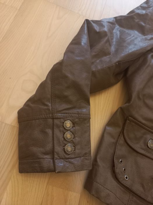 Brązowa kurtka skórzana vintage