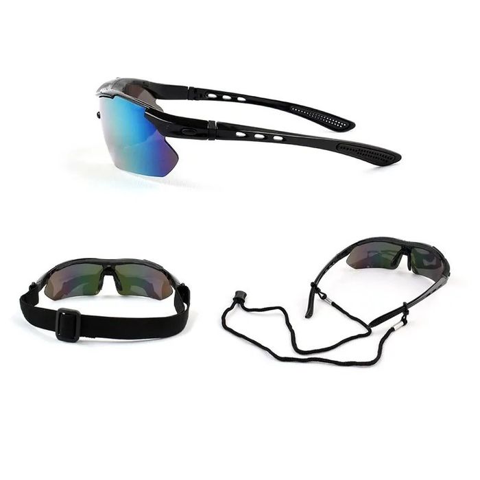 Okulary polaryzacyjne UV400 na rower 5-szkieł w Etui