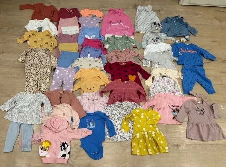 Paczka ubrań dla dziewczynki rozmiar 74