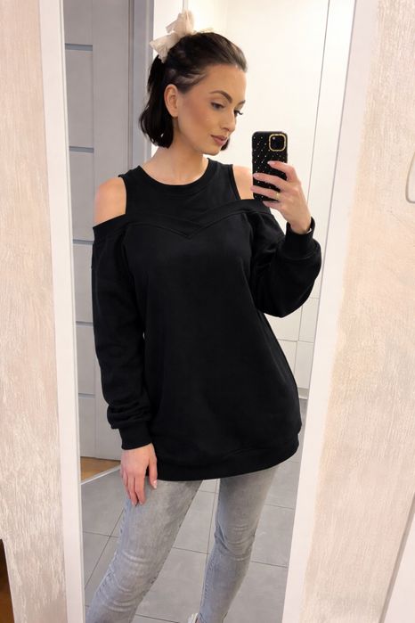 Bluza długa tunika odkryte ramiona mohito bawełniana bawełna
