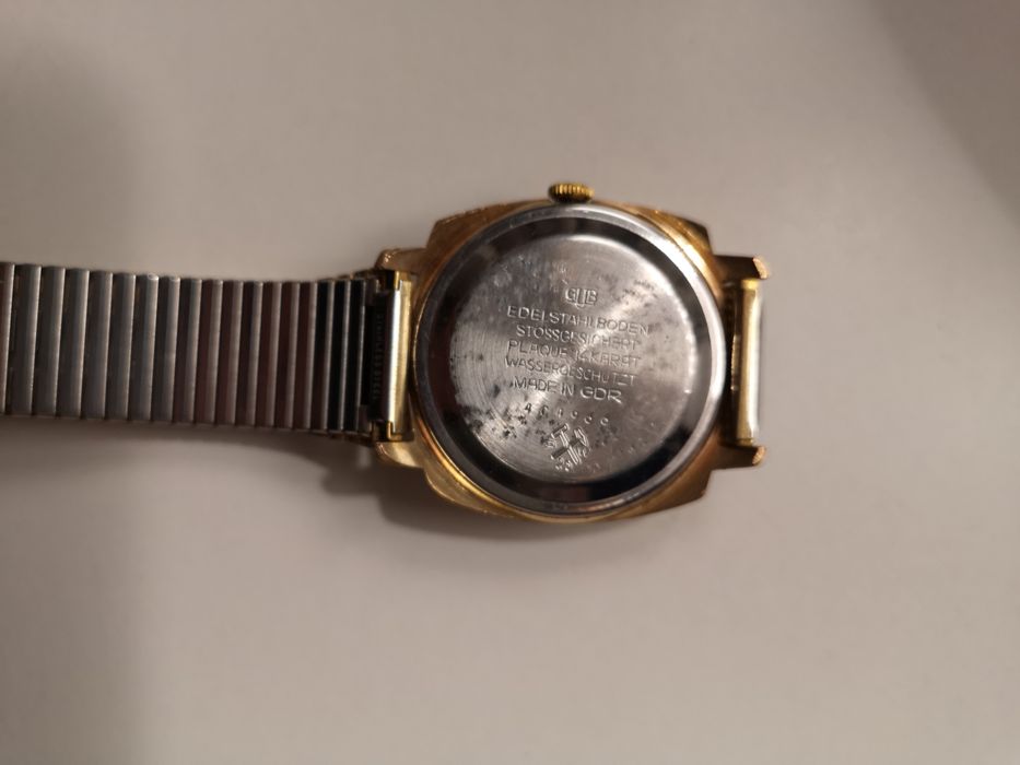 Zegarek kolekcjonerski męski,pozłacany - GLASHUTTE SPEZIMATIC 26 RUBIS