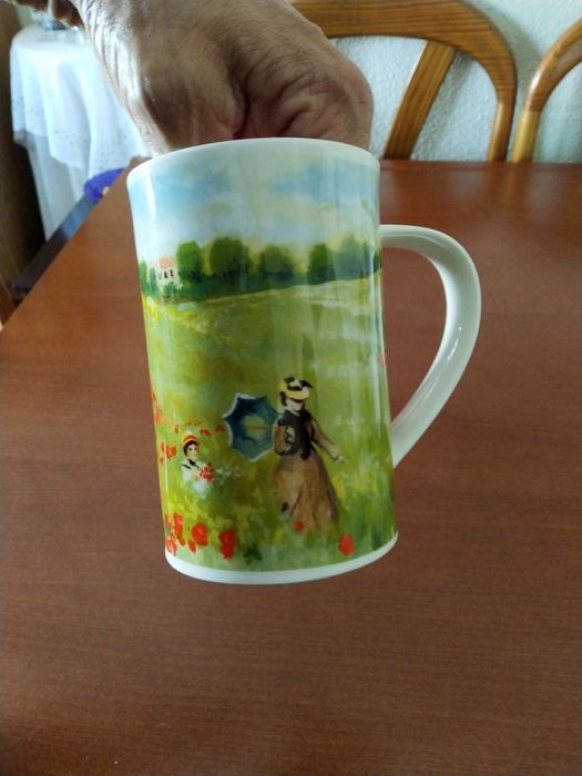 Caneca porcelana inglesa Dunnon com desenho de Claude Monet