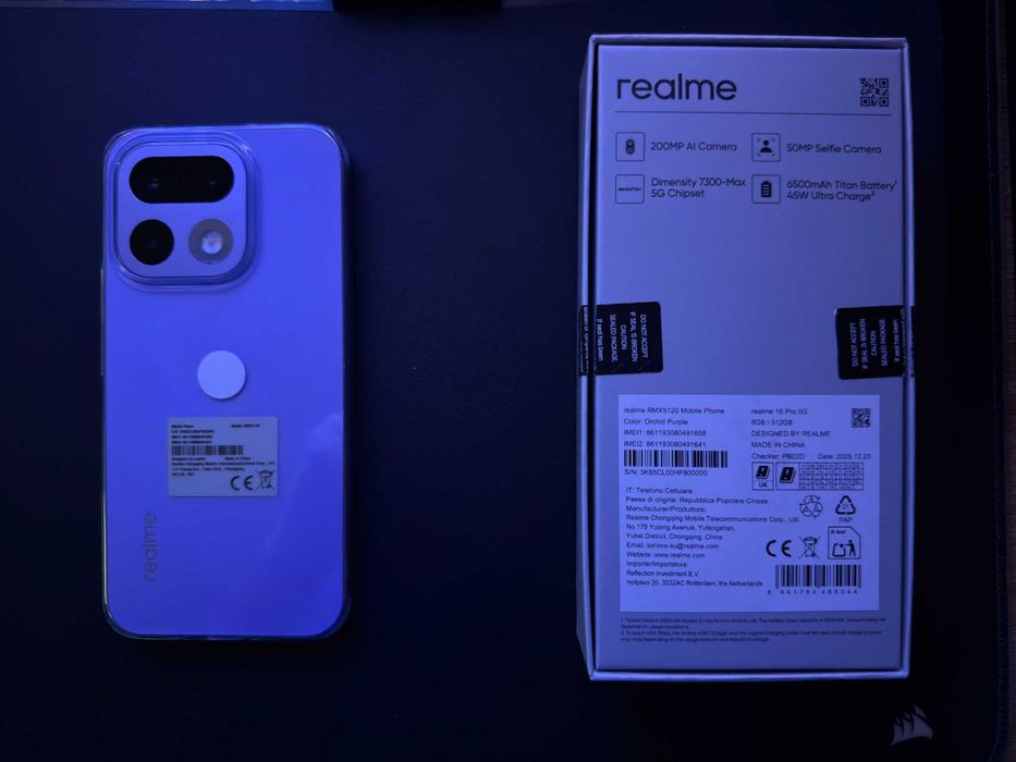Telefon Realme 16 Pro 5G Fioletowy 8GB/512GB - IGŁA!