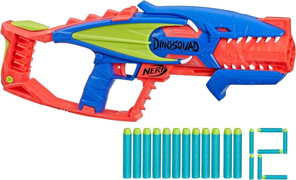 Іграшковий бластер NERF DinoSquad Terrodak 12 Elite Dart Foam Blasters