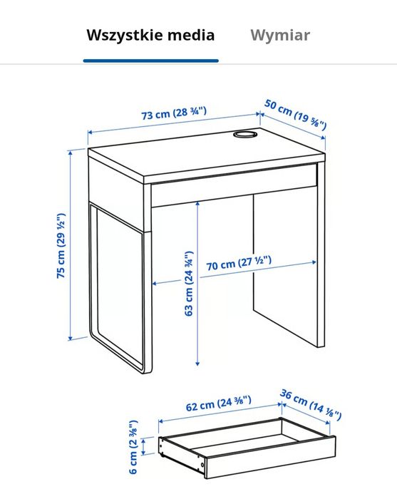 Biurko Micke IKEA