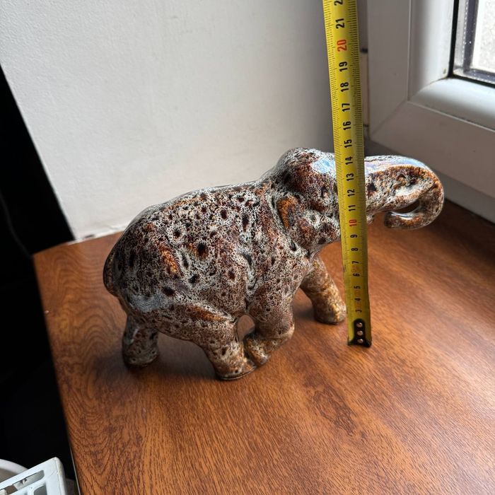 Figurka Słonia Tułowice/ Mirostowice ceramika PRL