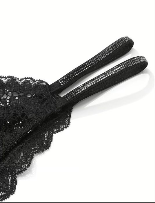 Нові мереживні трусики бразиліани Victoria's Secret Twinkle Strap Lace Brazilian Panty Оригінал з США. Розмір М