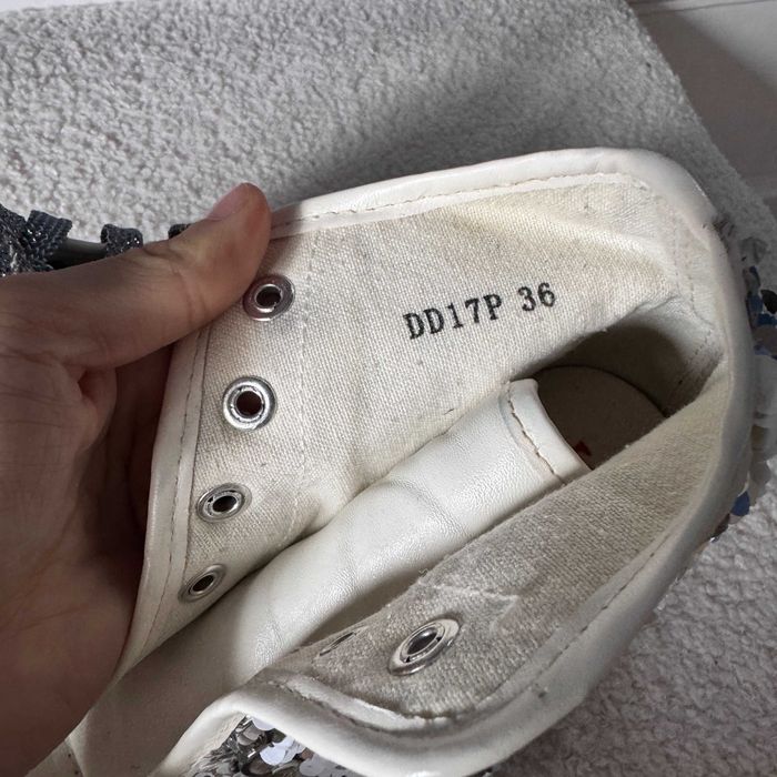 Trampki na platformie w stylu Converse z cekinami