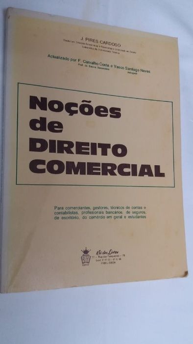 "Noções de Direito Comercial" de J. Pires Cardoso
