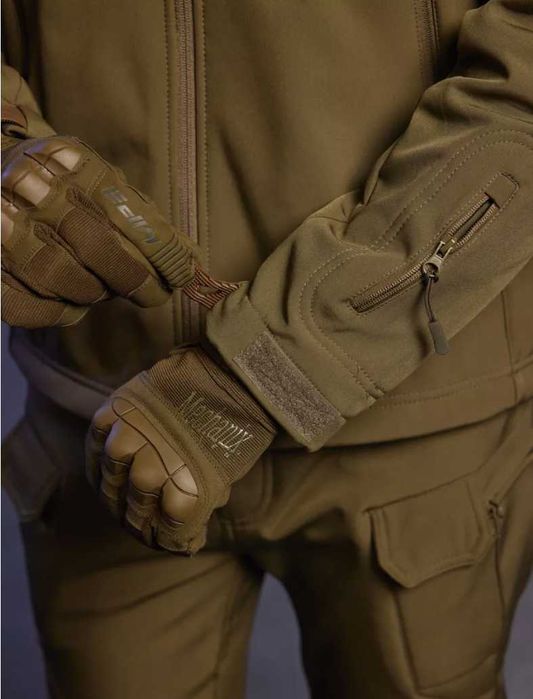 Тактичний костюм soft shell (Койот Чорний Синій Мультикам) софт шел