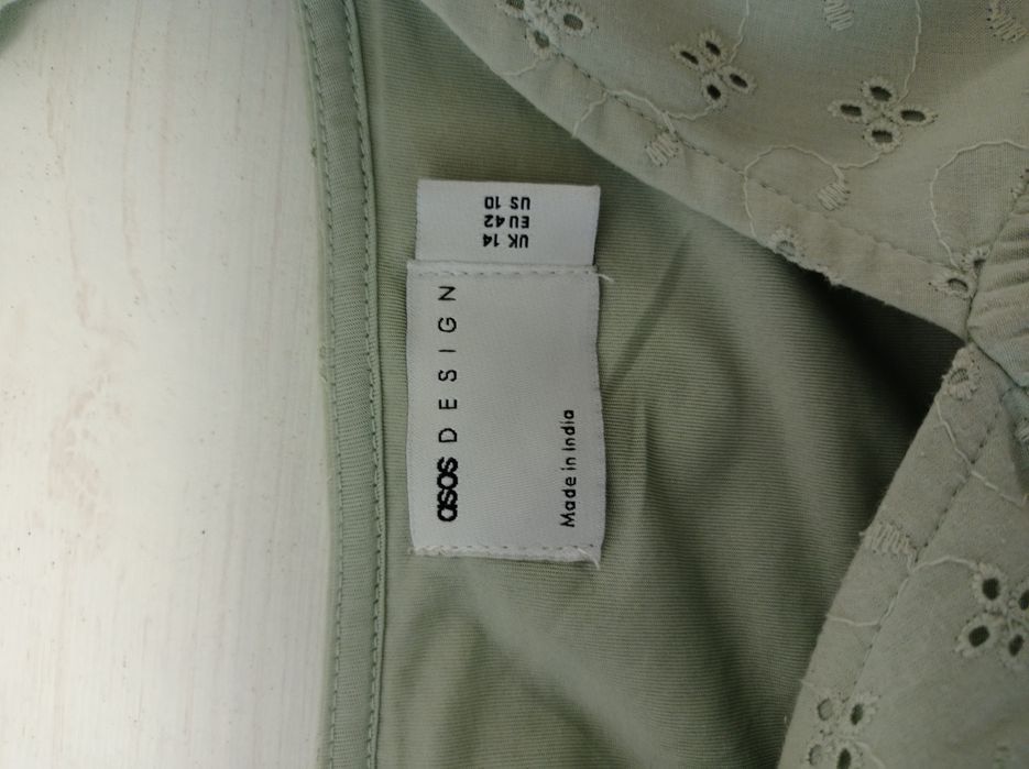 ASOS, długa, ażurowa sukienka damska
