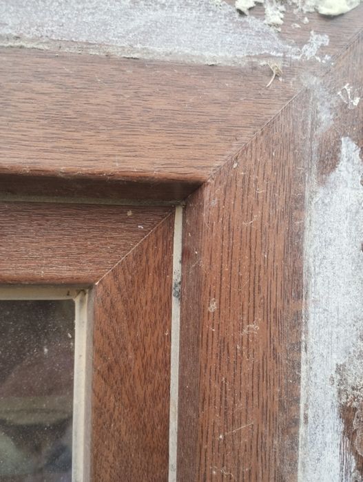 Okno plastikowe kolor orzech