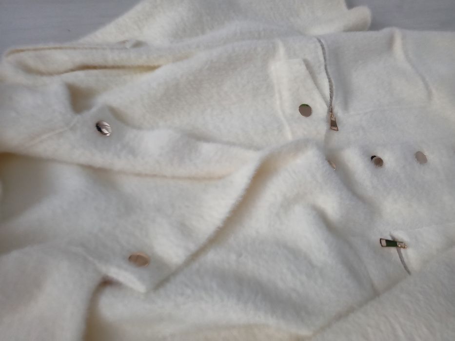 Płaszcz premium wełna angora  Xl / XXL oversize komunia ślub