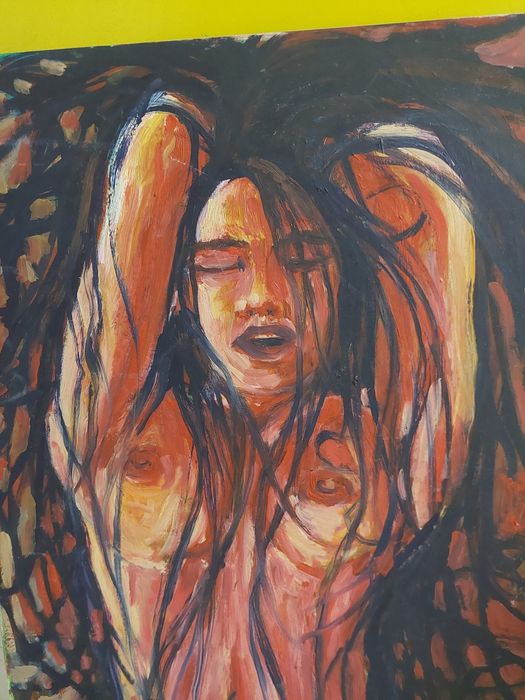 Pintura quadro óleo sobre cartão