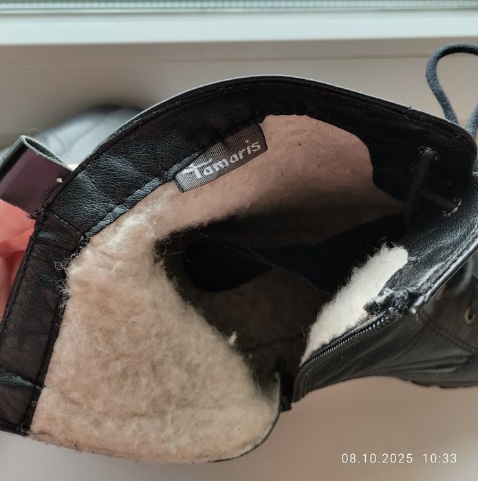 Зимние кожаные ботинки Tamaris 38p.