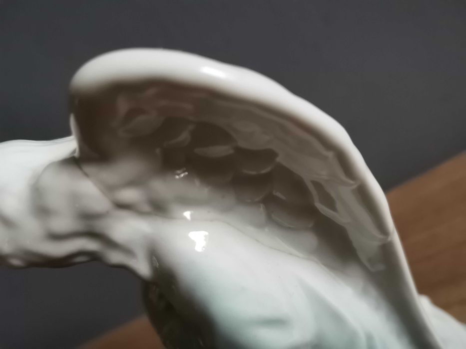 Stara figurka Anioł Śląski porcelana Jan Jezela Katowice PRL - unikat