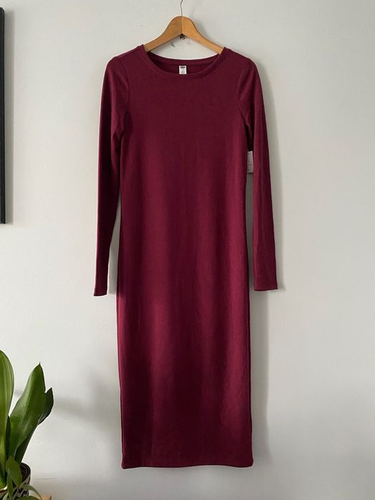 Sukienka sweterkowa NOWA Old Navy rayon rozm. 36/S-38/M Minimalizm Clean Look