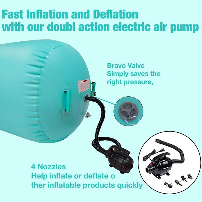 Beczka gimnastyczna pneumatyczna nadmuchiwana 140x80