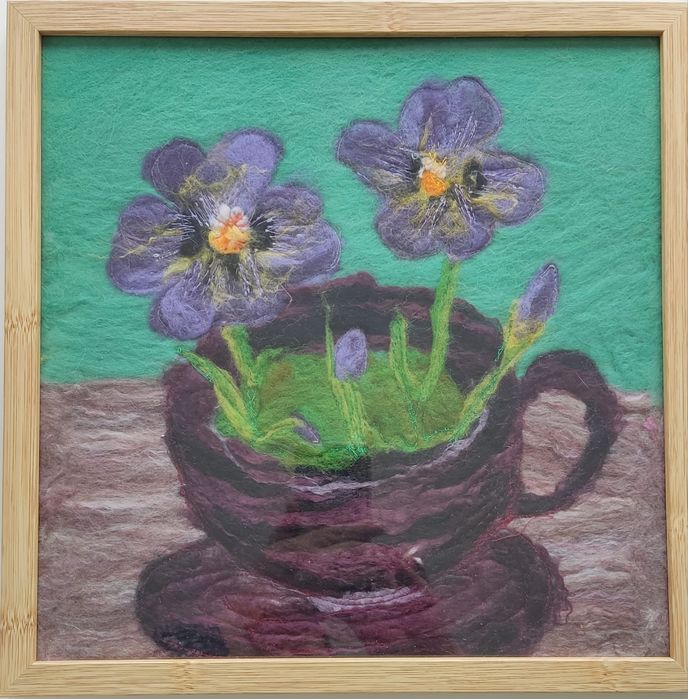 Quadro em feltragem de lã