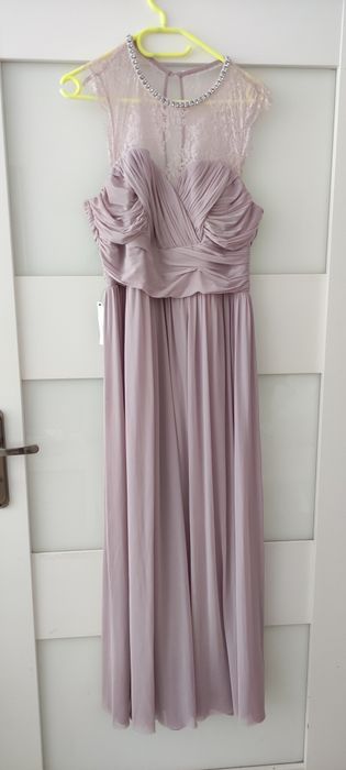 Sukienka długa liliowa