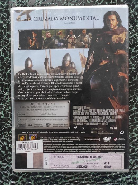 DVD O Reino dos Céus Ridley Scott Orlando Bloom