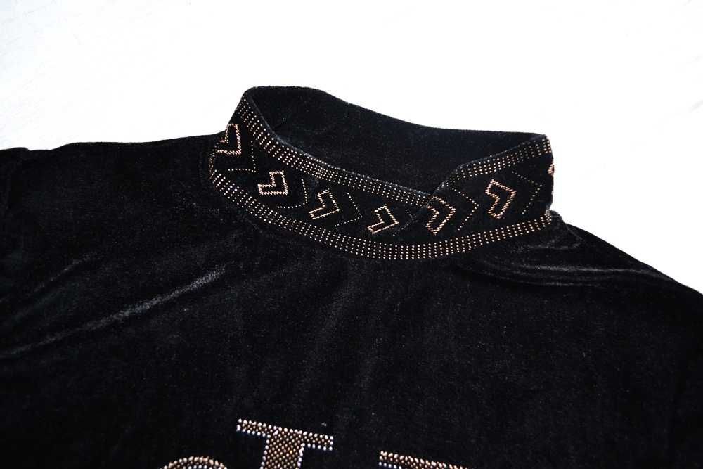 Welurowa bluzka Calvin Klein złoty napis elegancka S M