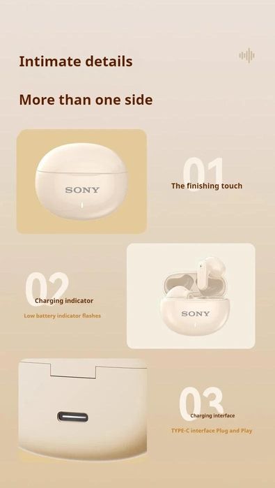 Навушники бездротові сенсорні фірми Sony М21 Bluetooth 5.4