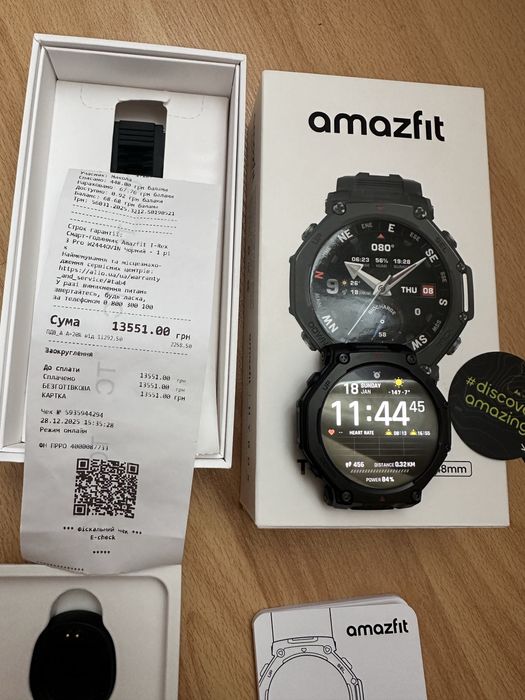 Amazfit T-rex 3 Pro 48mm.Нові,на гарантії.Повний комплект,наложка є